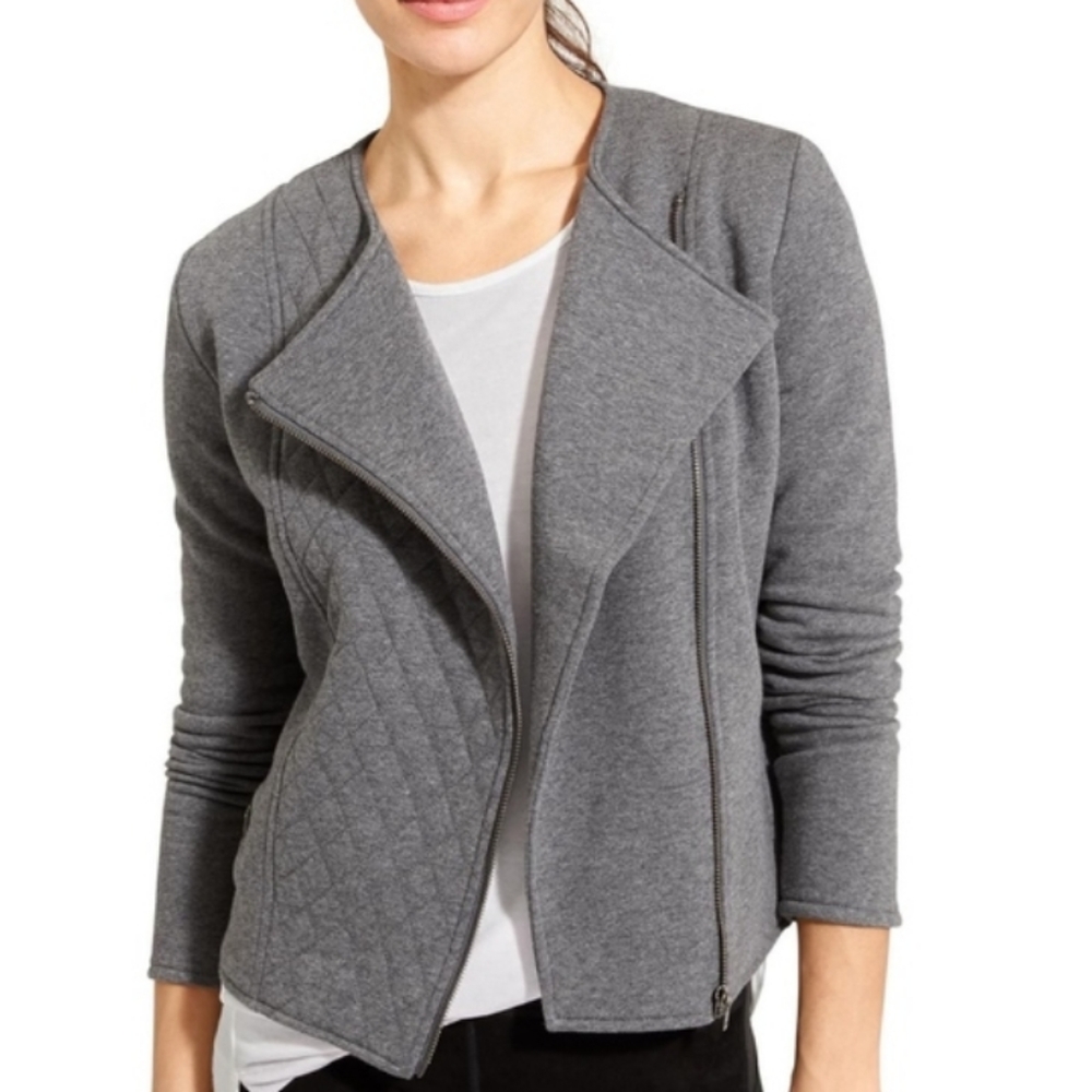 Athleta Moto-Style Blazer/Zip-up Lightweight Jacket, Olive Green Colored